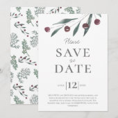 Bruiloft Save the Date Schotse Hooglanden Kaart (Voorkant / Achterkant)