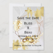 bruiloft Save the Date Sjabloon Kaart (Voorkant)