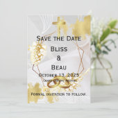 bruiloft Save the Date Sjabloon Kaart (Staand voorkant)