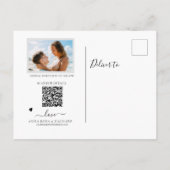 *~* BRUILOFT SAVE the DATE - Website QR code AR6 P Briefkaart (Achterkant)