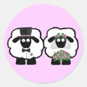 Bruiloft Schapen Stickers (Voorkant)