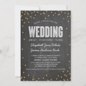 BRUILOFT schattig goud glitter confetti krijtbord  Kaart (Voorkant)