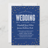 BRUILOFT schattig goud glitter confetti vet donker Kaart (Voorkant)