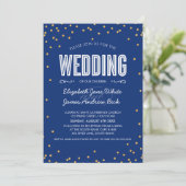 BRUILOFT schattig goud glitter confetti vet donker Kaart (Staand voorkant)