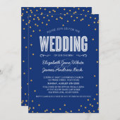 BRUILOFT schattig goud glitter confetti vet donker Kaart (Voorkant / Achterkant)