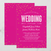 BRUILOFT schattig goud glitter confetti warm helde Kaart (Voorkant / Achterkant)