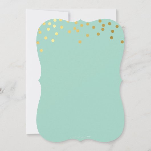 BRUILOFT schattige gouden folie confetti vet paste Kaart (Achterkant)