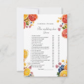 Bruiloft schoen Citrus Vrijgezellenfeest spel kaar Kaart (Voorkant)