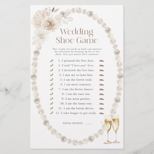 Bruiloft schoen douche spel (Voorkant)