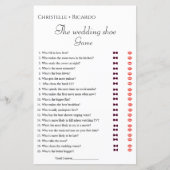 Bruiloft schoen spel Bachelorette partij spel kaar (Voorkant)