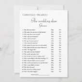 Bruiloft schoen spel bachelorette partij spel Kaar Aankondiging (Voorkant)