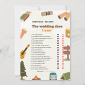 Bruiloft schoen spel bachelorette partij spel Kaar Aankondiging (Voorkant)