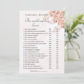 Bruiloft schoen spel bachelorette partij spel Kaar Aankondiging (Staand voorkant)