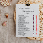 Bruiloft schoen spel bachelorette partij spel kaar aankondiging<br><div class="desc">Dit vrijgezellenfeest- of vrijgezellenspel is ideaal voor een meer ontspannen vrijgezellenfeest of vrijgezellenfeest. Klassieke zwarte letters zijn verwerkt in het huidige romantische ontwerp.</div>