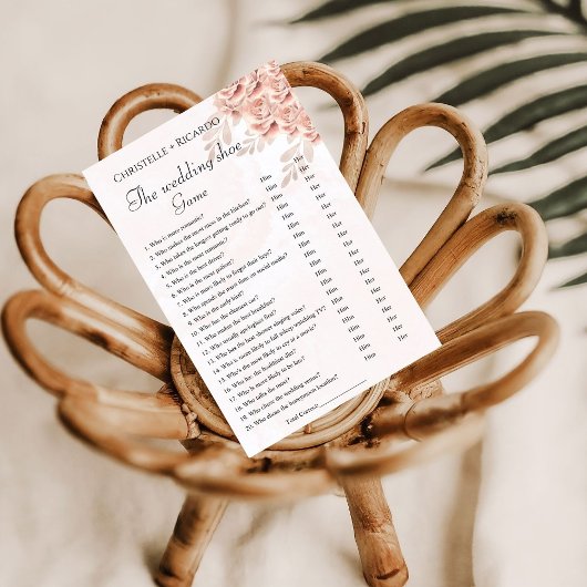 Bruiloft schoen spel bachelorette partij spel Kaar Aankondiging