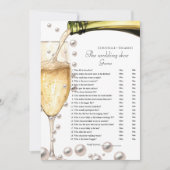 Bruiloft schoen spel Pearl & Prosecco party spel K Aankondiging (Voorkant)