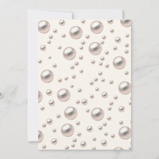 Bruiloft schoen spel Pearl & Prosecco party spel K Aankondiging (Achterkant)