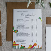 Bruiloft schoen spel taco over liefde partij spel  aankondiging