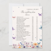 Bruiloft schoen spel Tuin Vlinder partij spel Kaar Aankondiging (Voorkant)