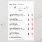 Bruiloft schoen spel vrijgezellenfeest spel kaart (Voorkant)