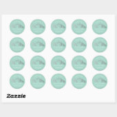 BRUILOFT SEAL stijlvolle mini zilveren confetti mu Ronde Sticker (Vel)