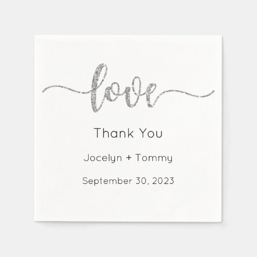 Bruiloft servet, tafel servetten, diner, lunch servet (Voorkant)