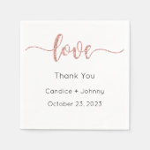 Bruiloft servet, tafel servetten, diner, lunch servet (Voorkant)