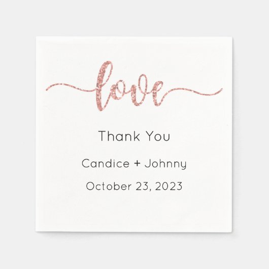 Bruiloft servet, tafel servetten, diner, lunch servet (Voorkant)