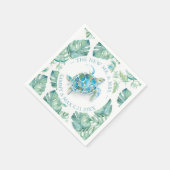 Bruiloft servetten tropisch Zee schildpad Waterver (Hoek)