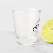 Bruiloft Shot Bril met bruid en bruidegom naam Glas (Links)