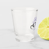 Bruiloft Shot Bril met bruid en bruidegom naam Glas (Links)