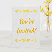  bruiloft Shower Scroll Ontworpen Kaart (Gele Bloem)