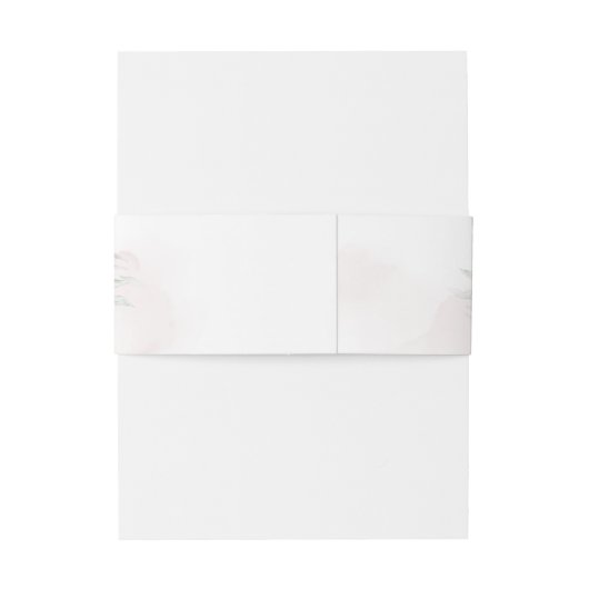 Bruiloft | Silver Sage Leafy Greenery Uitnodigingen Wikkel (Achterkant Voorbeeld)