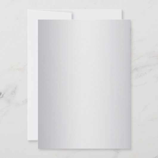 Bruiloft | Silver Violet Shimmer Stripe Monogram Kaart (Achterkant)