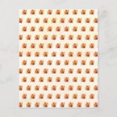 Bruiloft sinaasappel florals bijen budget uitnodig (Achterkant)