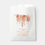 Bruiloft sinaasappel rood bruin dank u gunsttas bedankzakje (Voorkant)