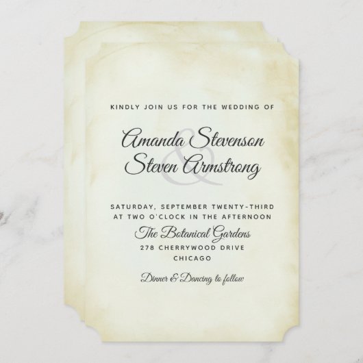 bruiloft sjabloon 2 kaart (Voorkant / Achterkant)