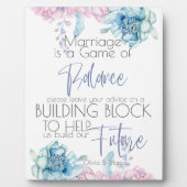 Bruiloft | Sky Blue en Bubblegum Pink Peonies Fotoplaat (Voorkant)