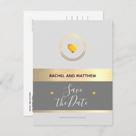 bruiloft / sla de datum op aankondigingskaart (Voorkant / Achterkant)