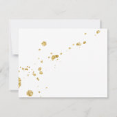 BRUILOFT | Sla de datum op Foto Blue Spletters Save The Date (Achterkant)