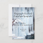 Bruiloft sluier bevroren waterval bruidsmeisje kaart (Voorkant)