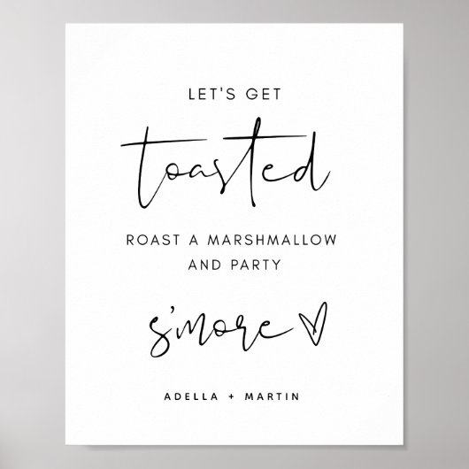 Bruiloft S'more Station Sign Poster (Voorkant)