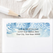 Bruiloft Snowy Trees Waterverf | Retouradres Etiket (Insitu)