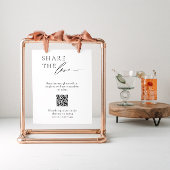 Bruiloft Social Media Tafelbord met QR-code Poster