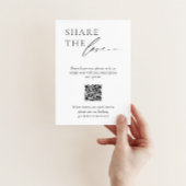 Bruiloft Social Media Tafelbord met QR-code Poster