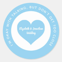 Bruiloft Sociale Afstand Blauw Hart Kleur Code