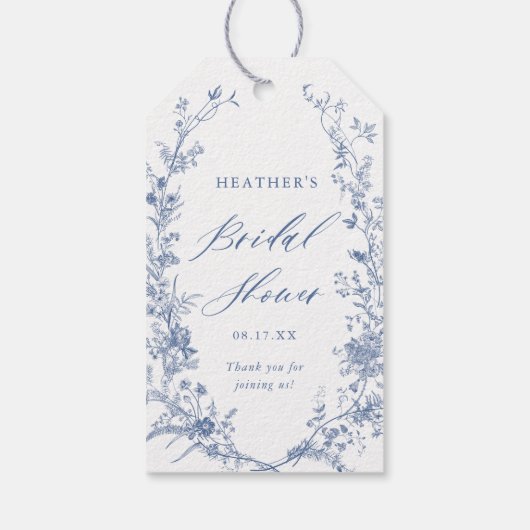 Bruiloft Something Blue Bedankjes Cadeaulabel (Achterkant)