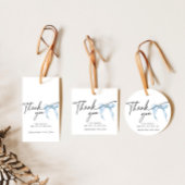 Bruiloft Something Blue Bruidsboog Bedankt Bedankjes Labels