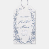 Bruiloft Something Blue Bruidsfeest Dank Je Cadeaulabel (Achterkant)