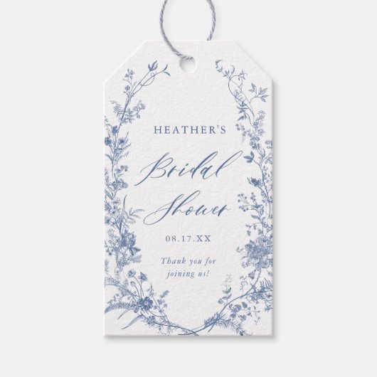 Bruiloft Something Blue Dank Je Cadeaulabel (Voorkant)